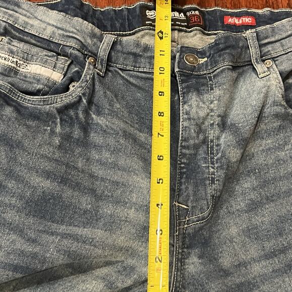 VTG Ecko Unltd Jeans Mens 36x28 Blue Straight Baggy Streetwear Skater Denim - Picture 14 of 14